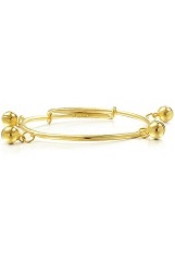 nice tiny bells 14k gold baby bracelet